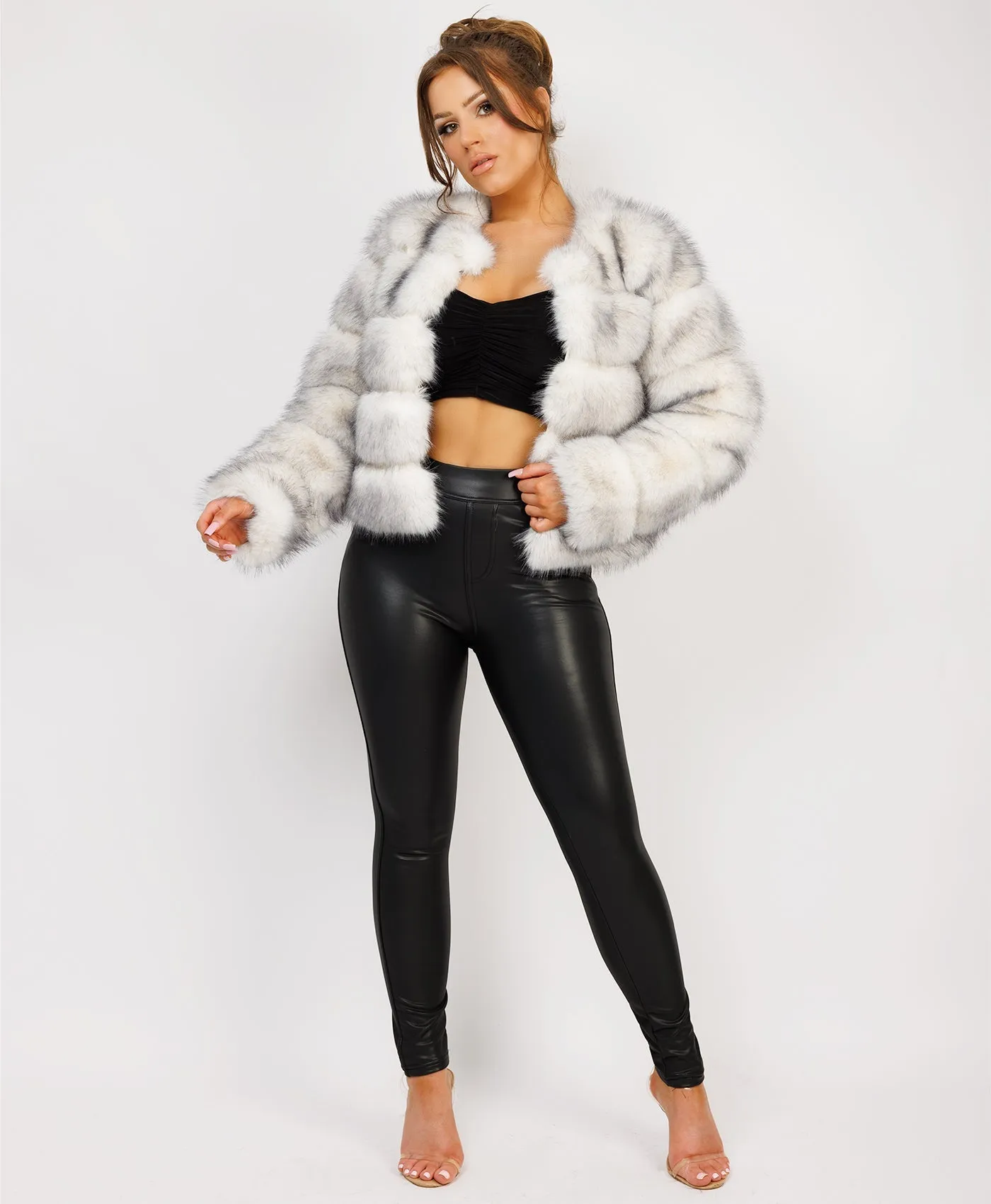 Snow White Premium Faux Fur Tiered Coat Jacket