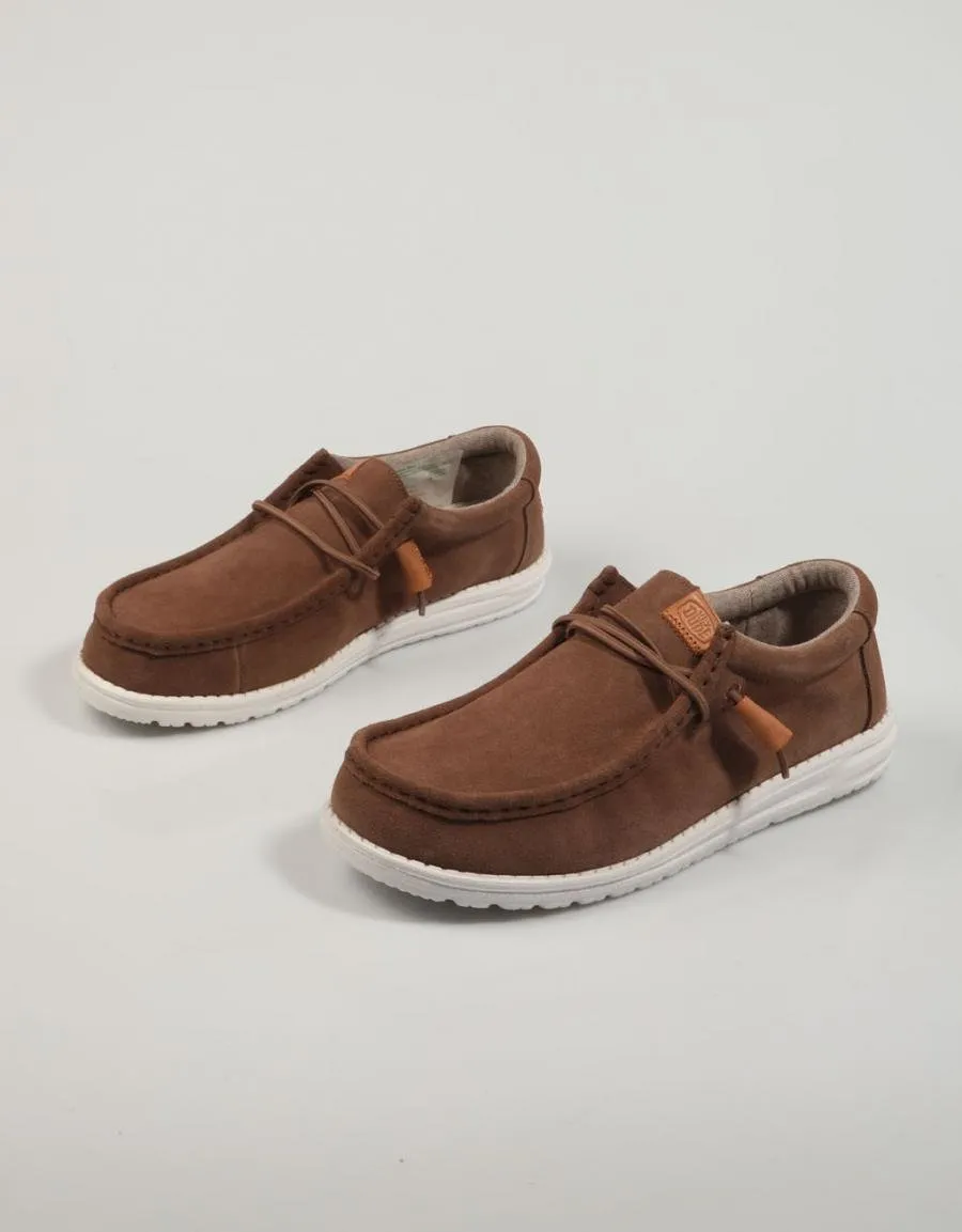  sports shoes DUDE Wally Craft Suede en Tan 83841