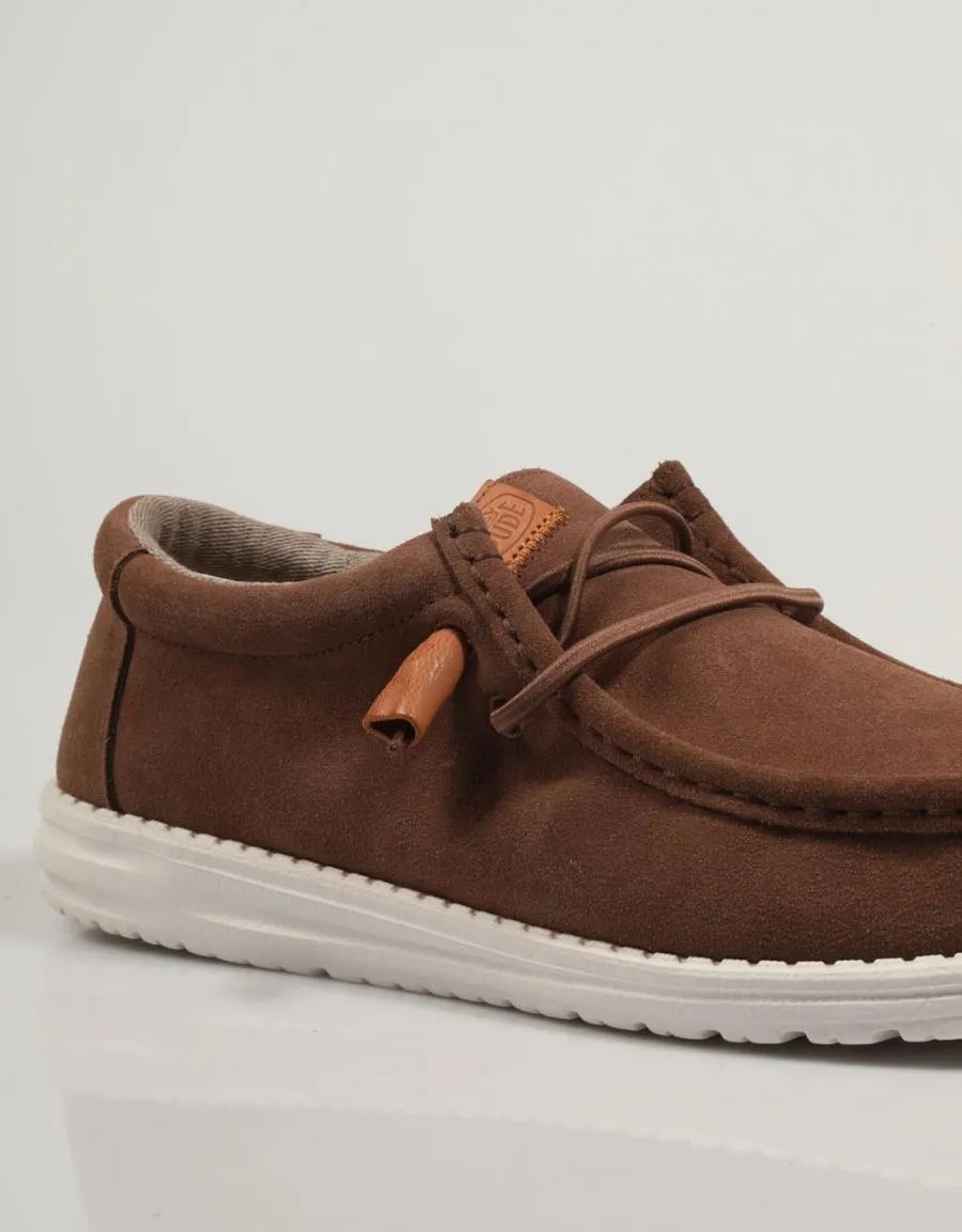  sports shoes DUDE Wally Craft Suede en Tan 83841