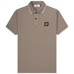 Stone Island Box Logo Polo Grey