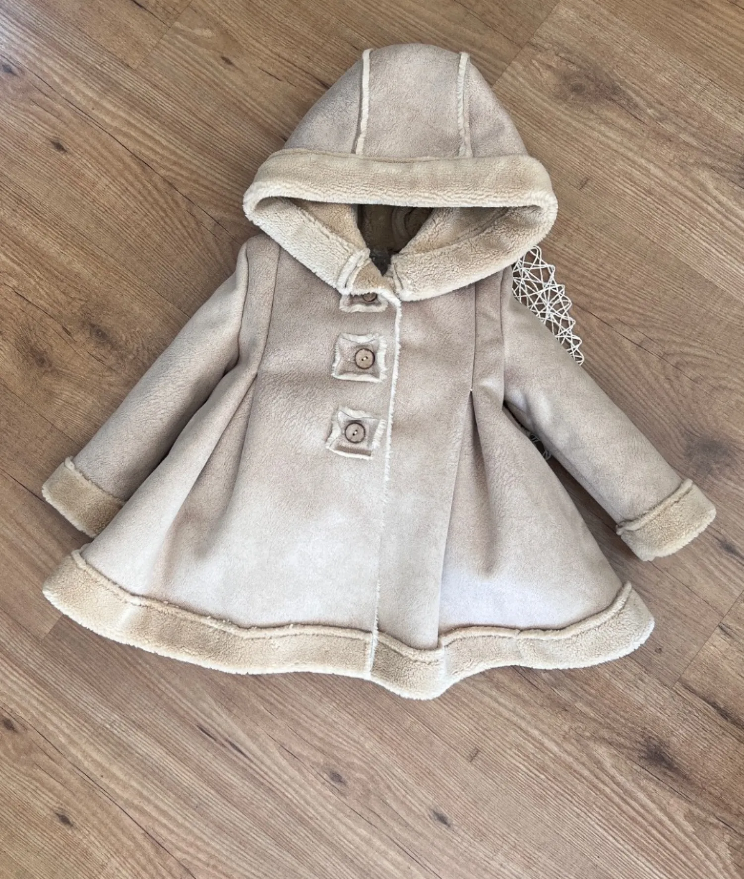 Suede coat for girl Fox Collection by Lolittos