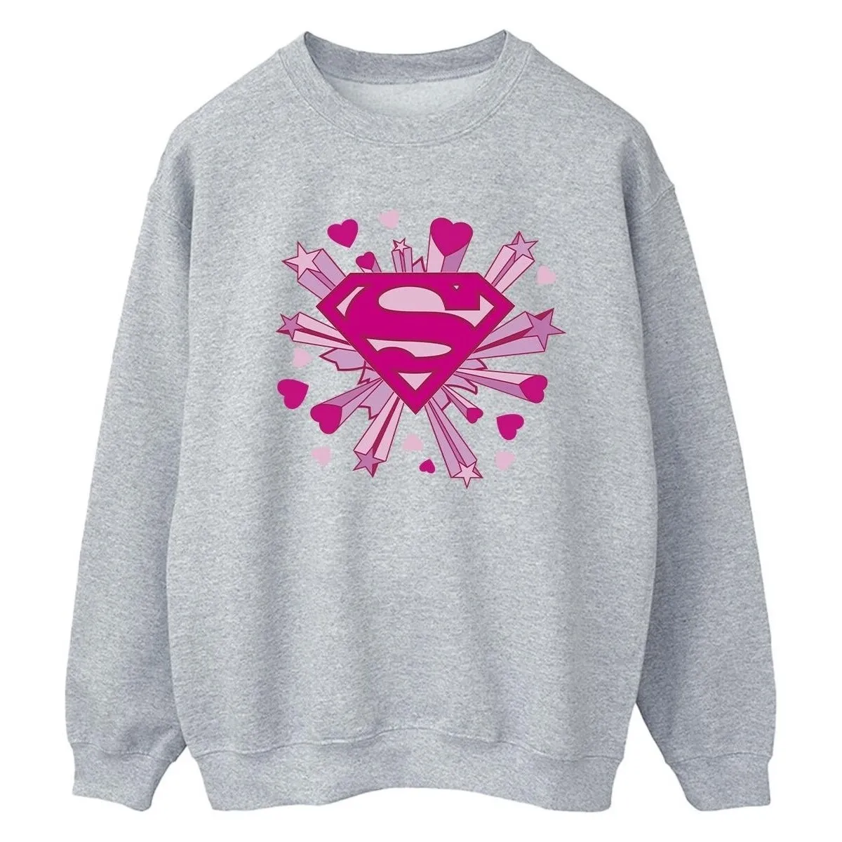 Superman Pink Hearts And Stars Logo