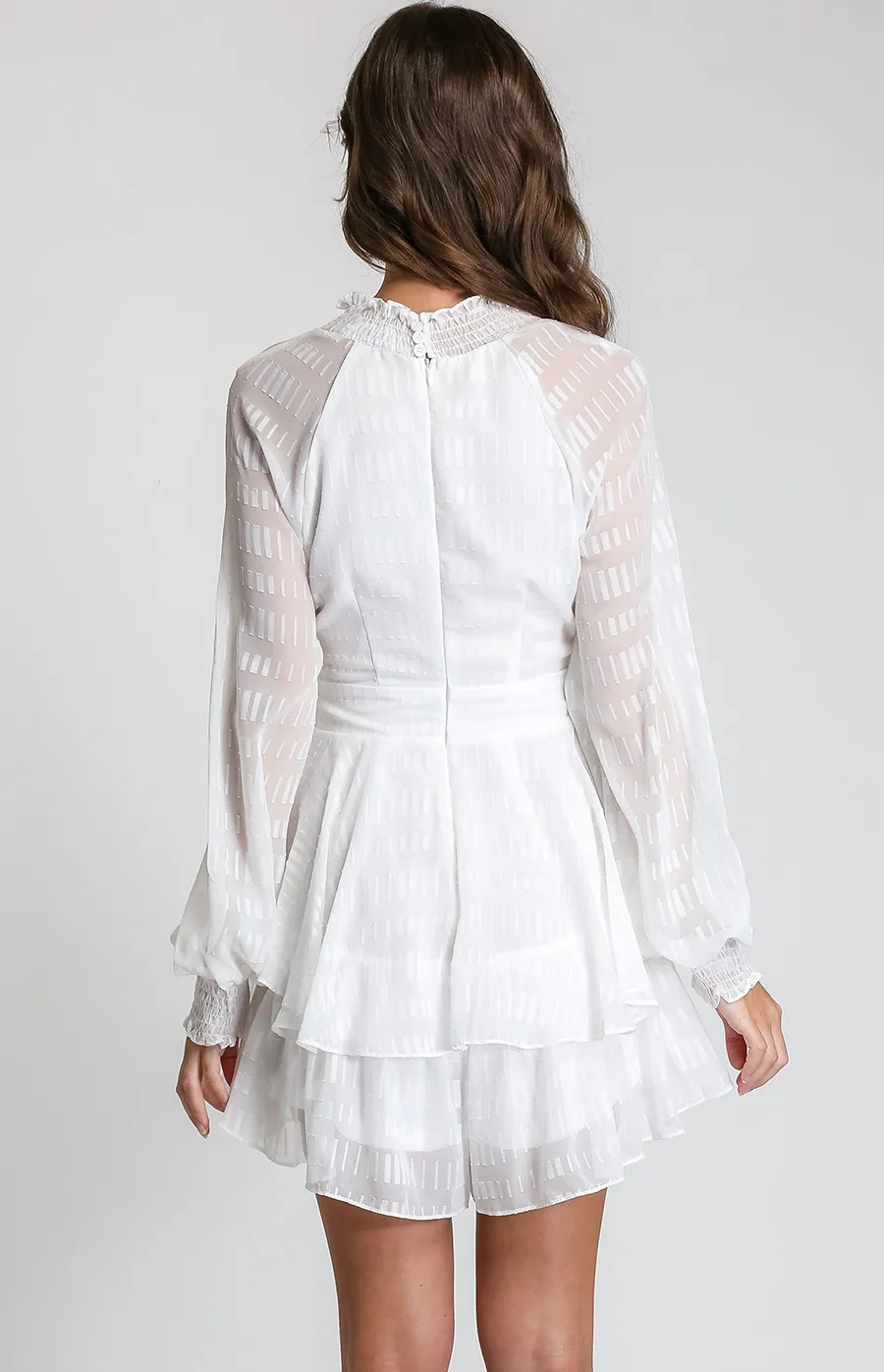 Textured Playsuit with Ruffle Detail (SJP428A) 