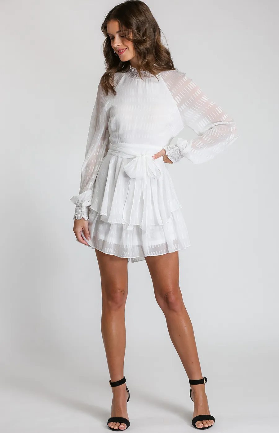 Textured Playsuit with Ruffle Detail (SJP428A) 