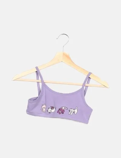 Tezenis Top morado estampado