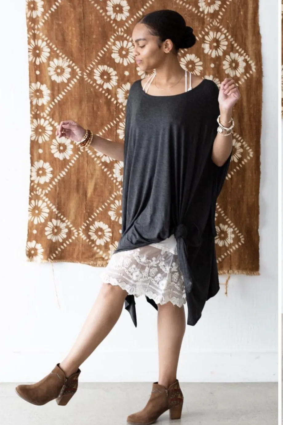 The Wren Tunic - Charcoal