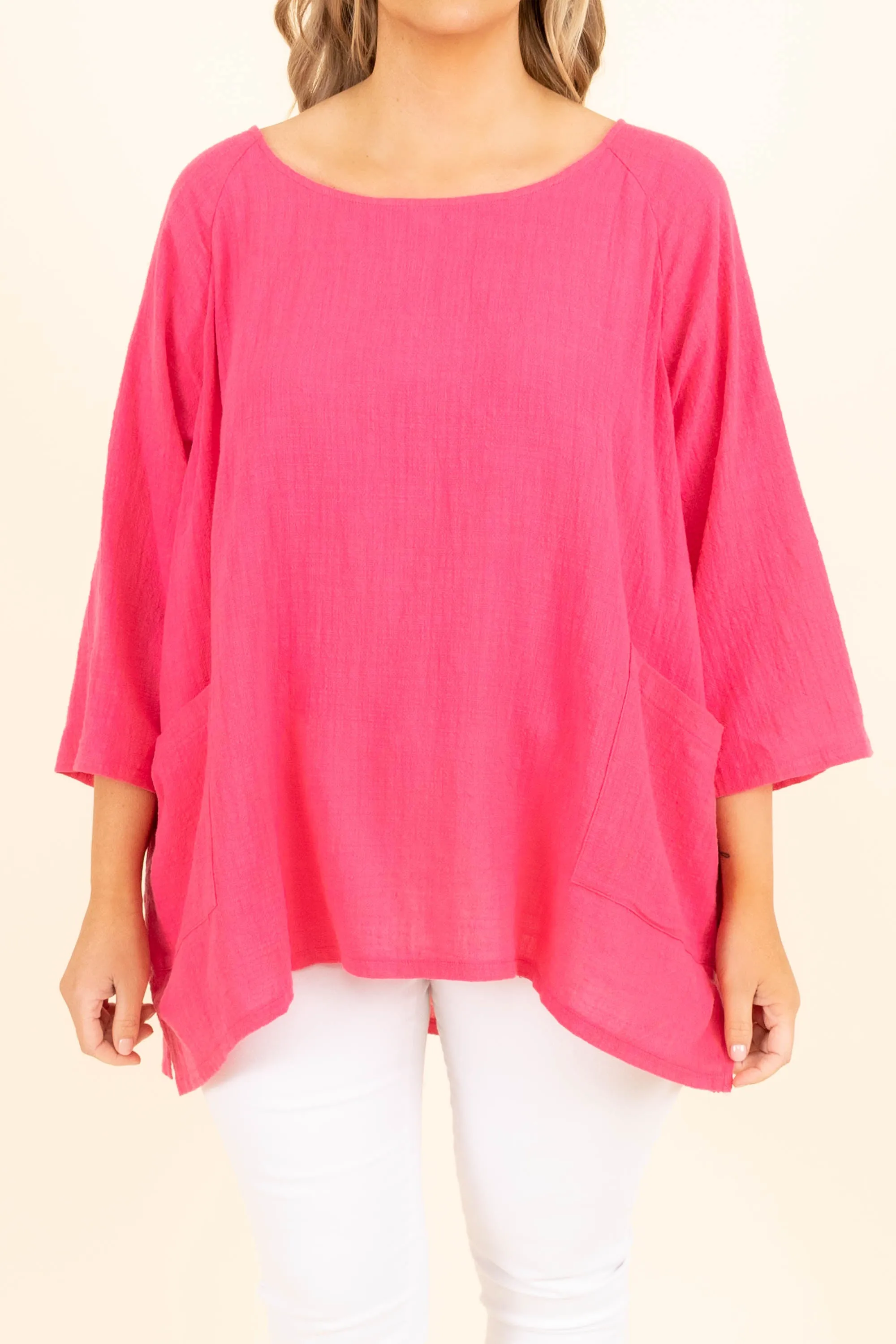 Thinking It Through Tunic, Fuchsia