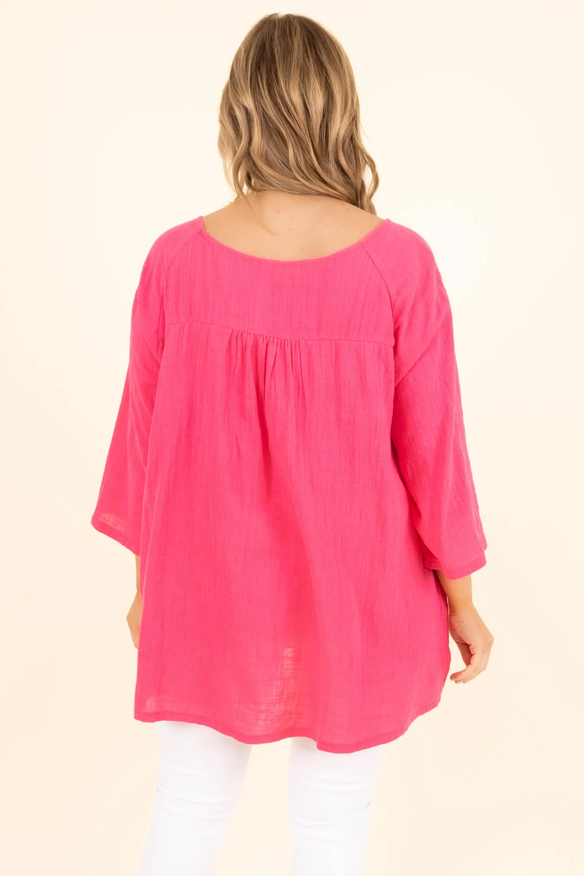 Thinking It Through Tunic, Fuchsia