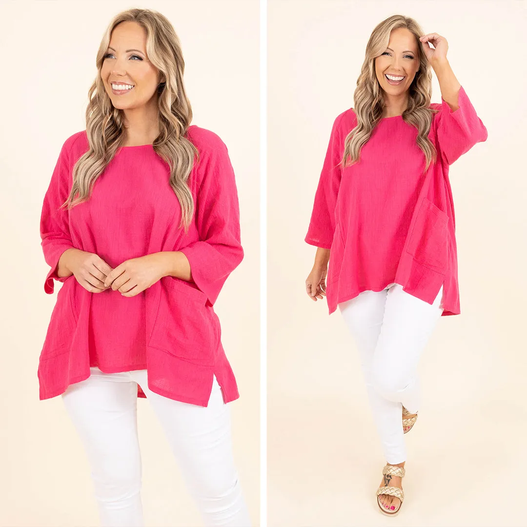 Thinking It Through Tunic, Fuchsia