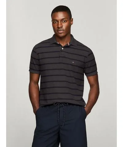 Tommy Hilfiger Men's Regular Fit Stripe Wicking Polo