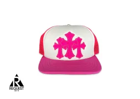 Triple Cross Trucker Flo Pink - Chrome Hearts Miami Exclusive