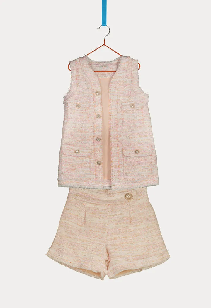 Tweed 4-Pocket Waistcoat and Shorts Set