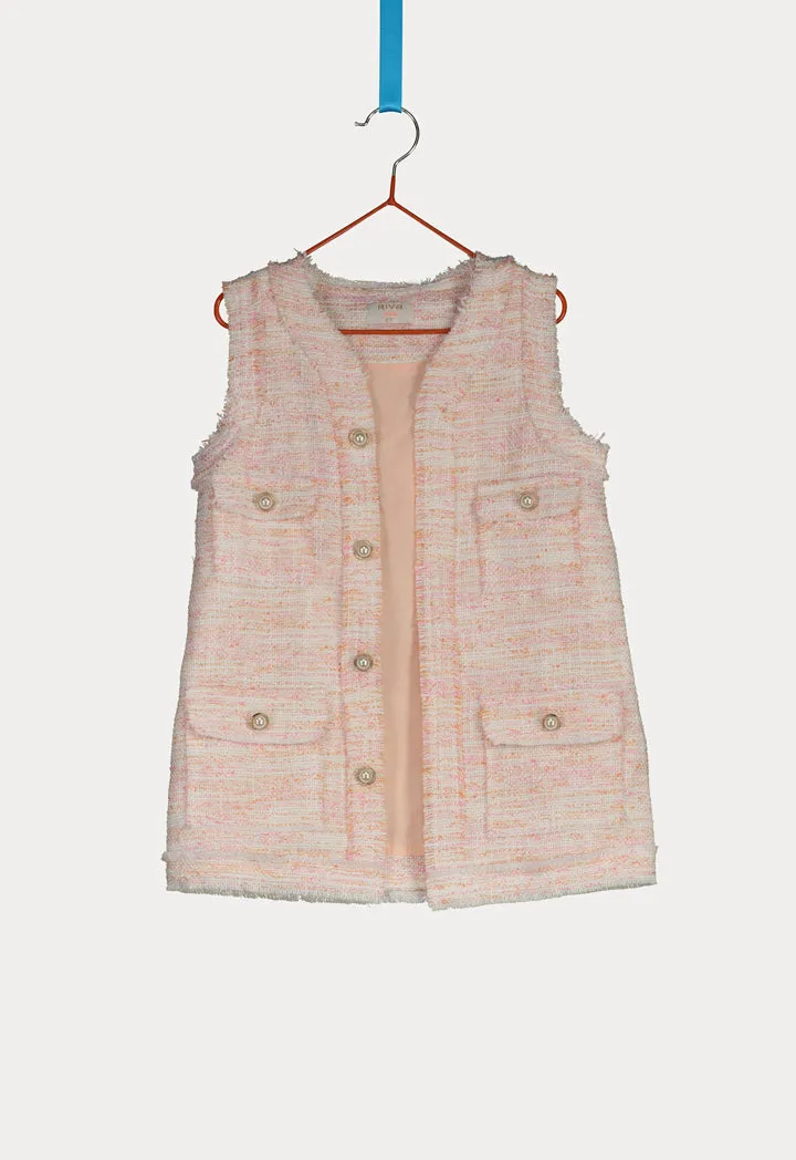 Tweed 4-Pocket Waistcoat and Shorts Set