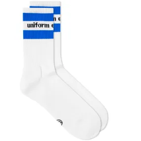 Uniform Experiment Regular Line SockWhite & Blue