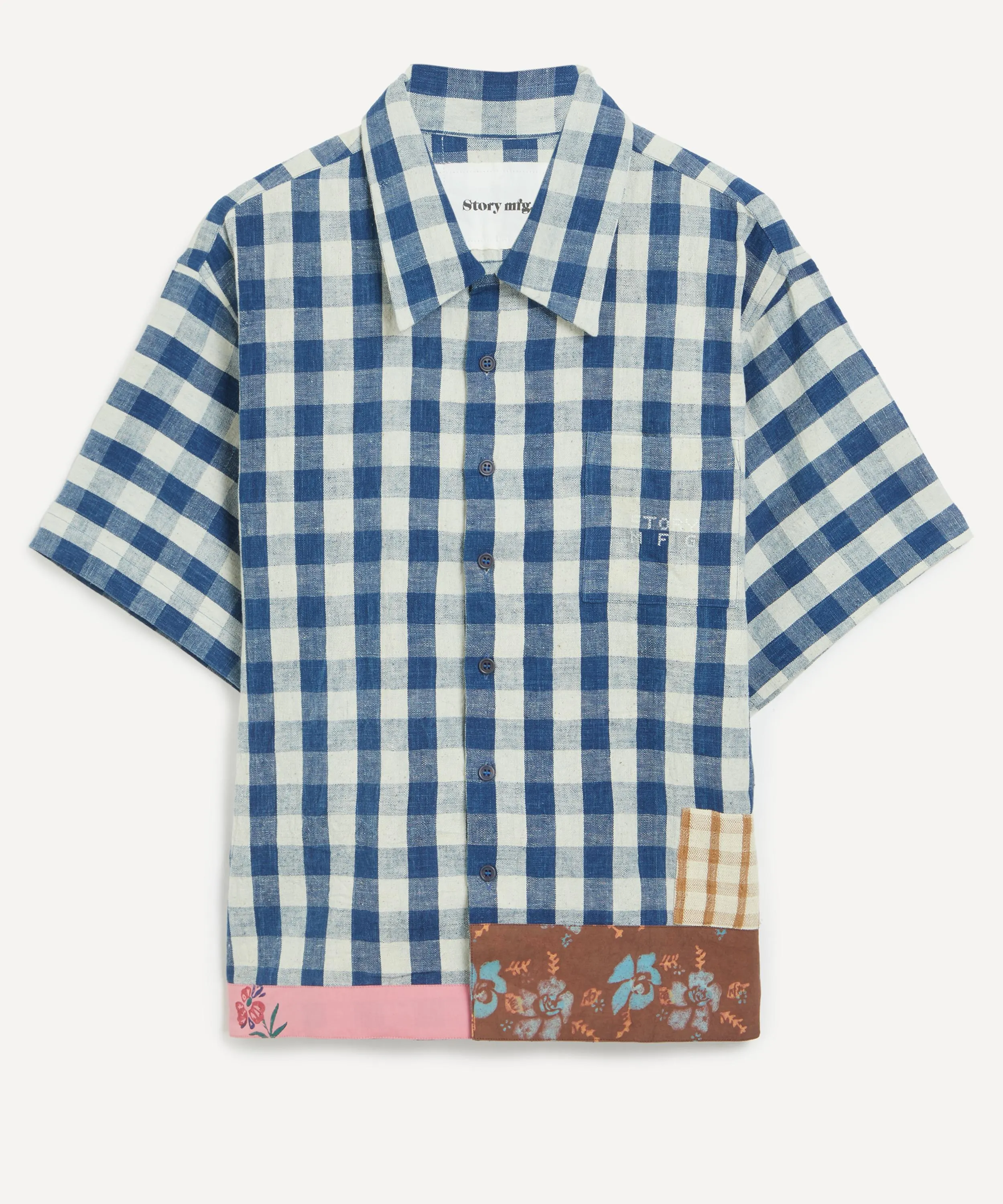 Uniform Patchwork Cotton Shirt