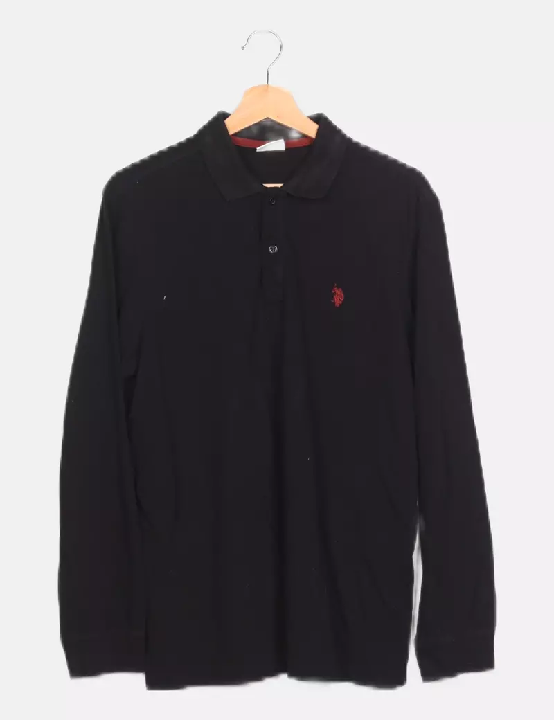 U.S. Polo Assn. Polo negro logo bordado