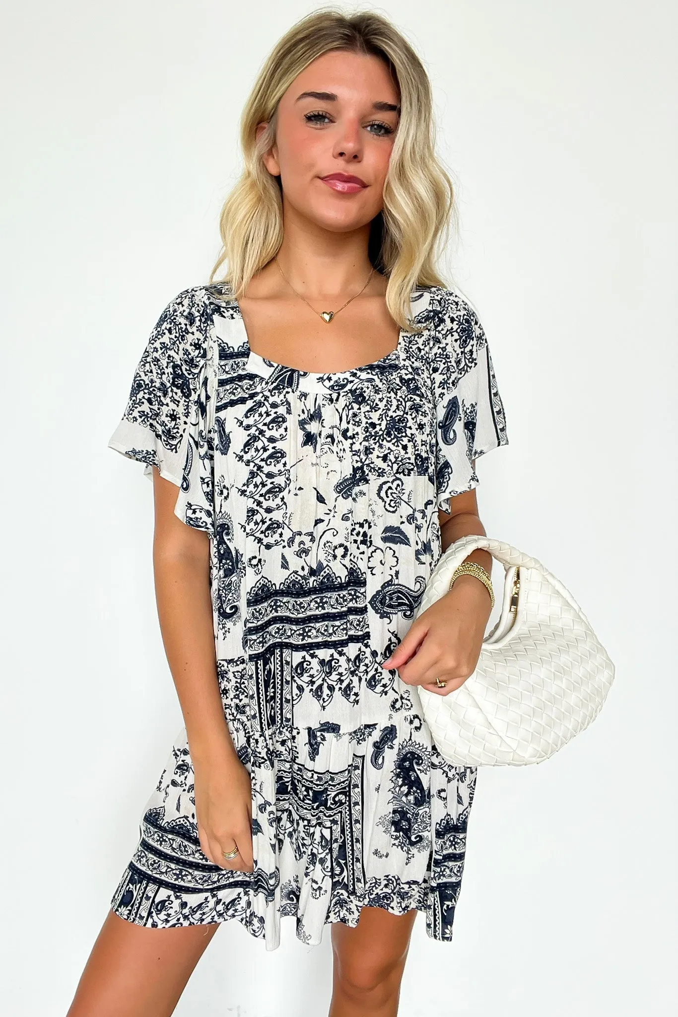 Valla Bandana Print Flowy Tunic Dress