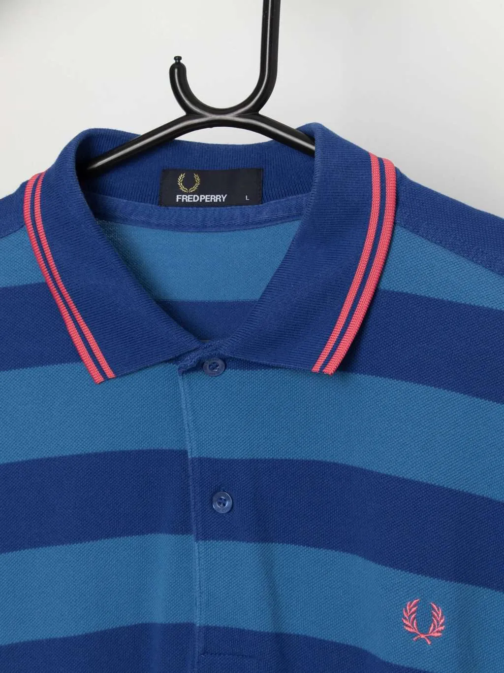 Vintage men’s Fred Perry striped polo shirt – Large