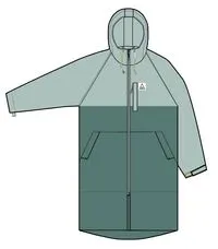 Waves Recycelter Sherpa Gefütterter Surf-Poncho - Surf Spray/Tiefsee