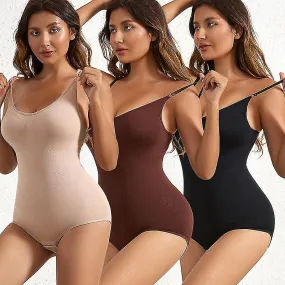 Women's Body Shaper Jumpsuit Tummy Control Panties Open Crotch Butt Lifter Shapewear Camisole Underwear