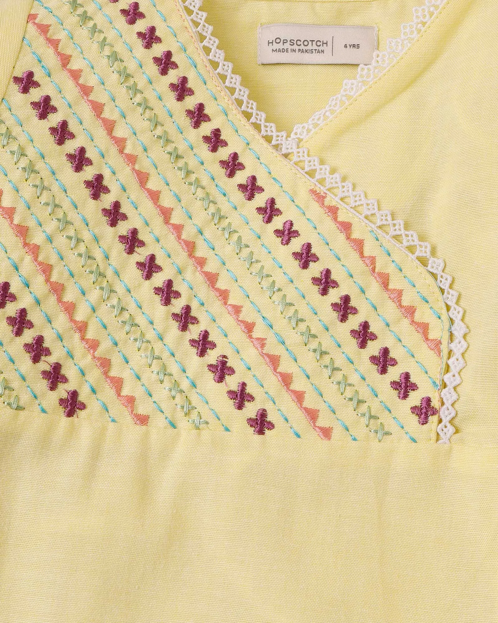 Yellow Embroidered Tunic