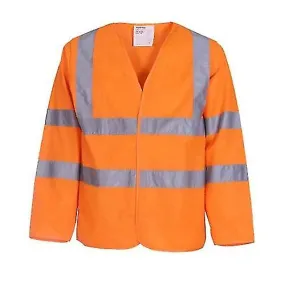 Yoko Unisex Adult Hi-Vis Long-Sleeved Waistcoat