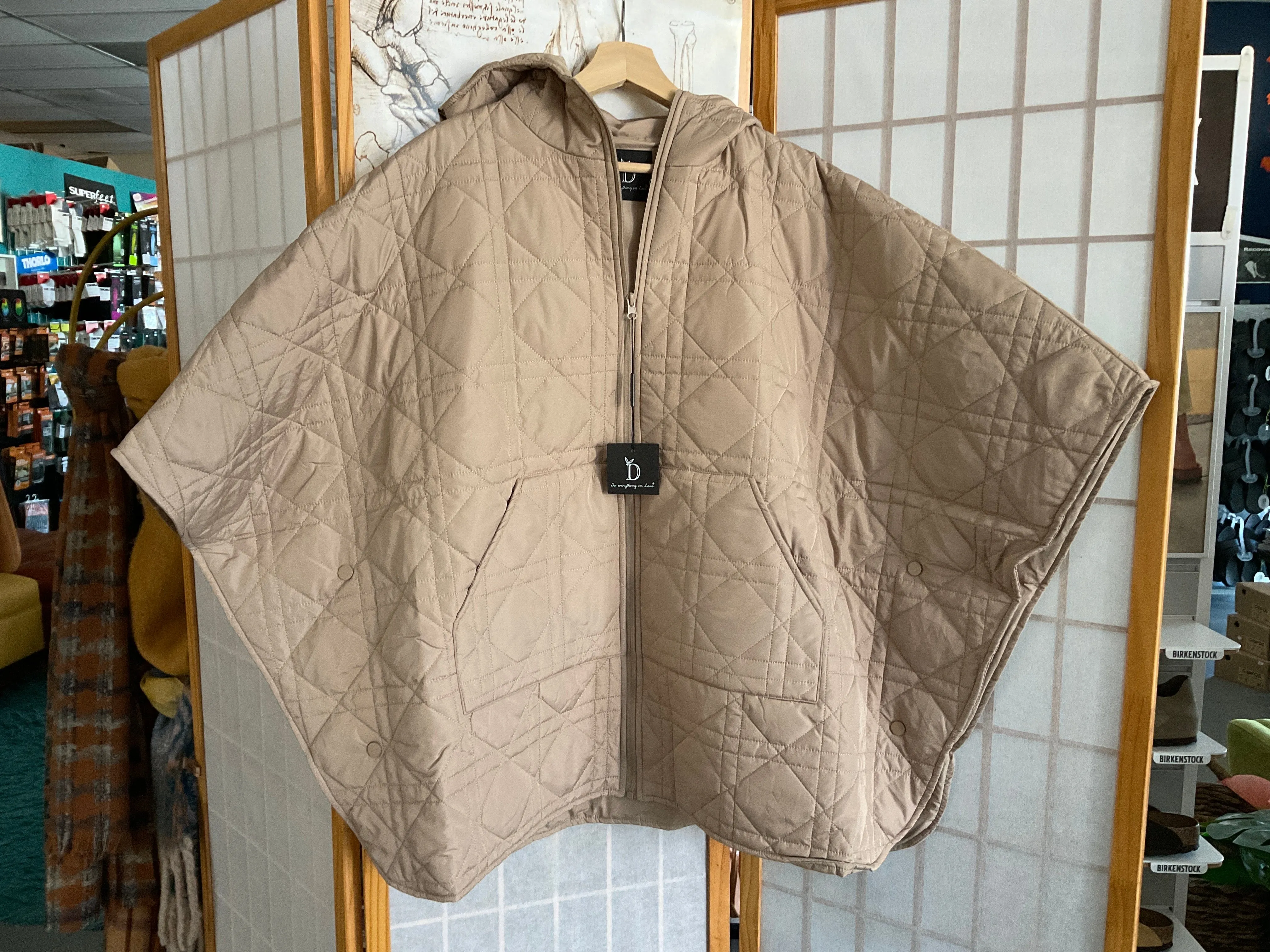  Zip Up Hooded Poncho  